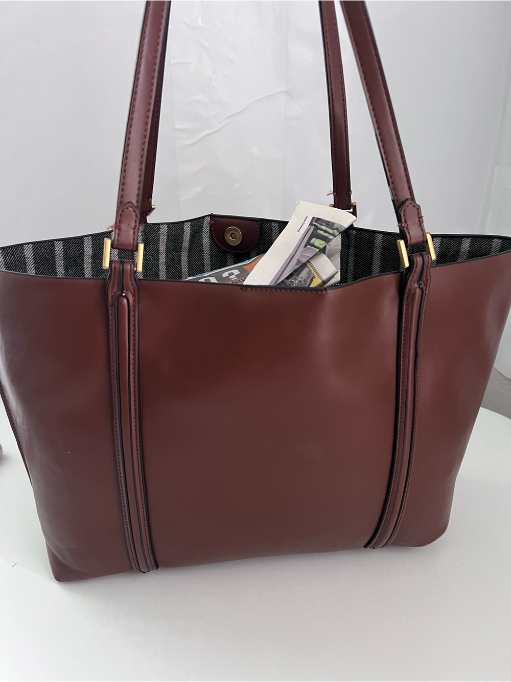 Elevated Women's Tote in Rich Burgundy